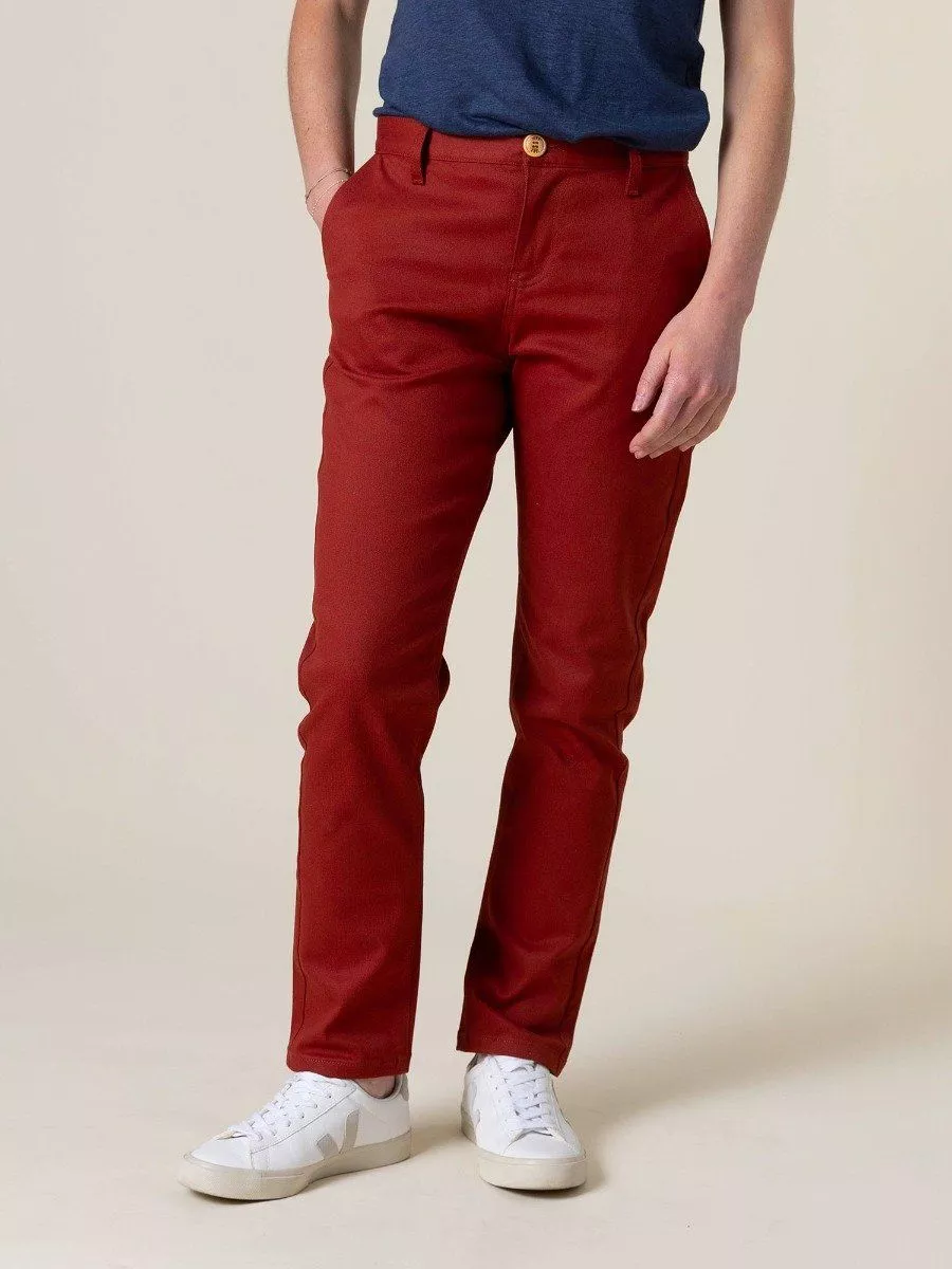 263N FILIDENIM FLEX COTON BIO UNI TERRACOTTA