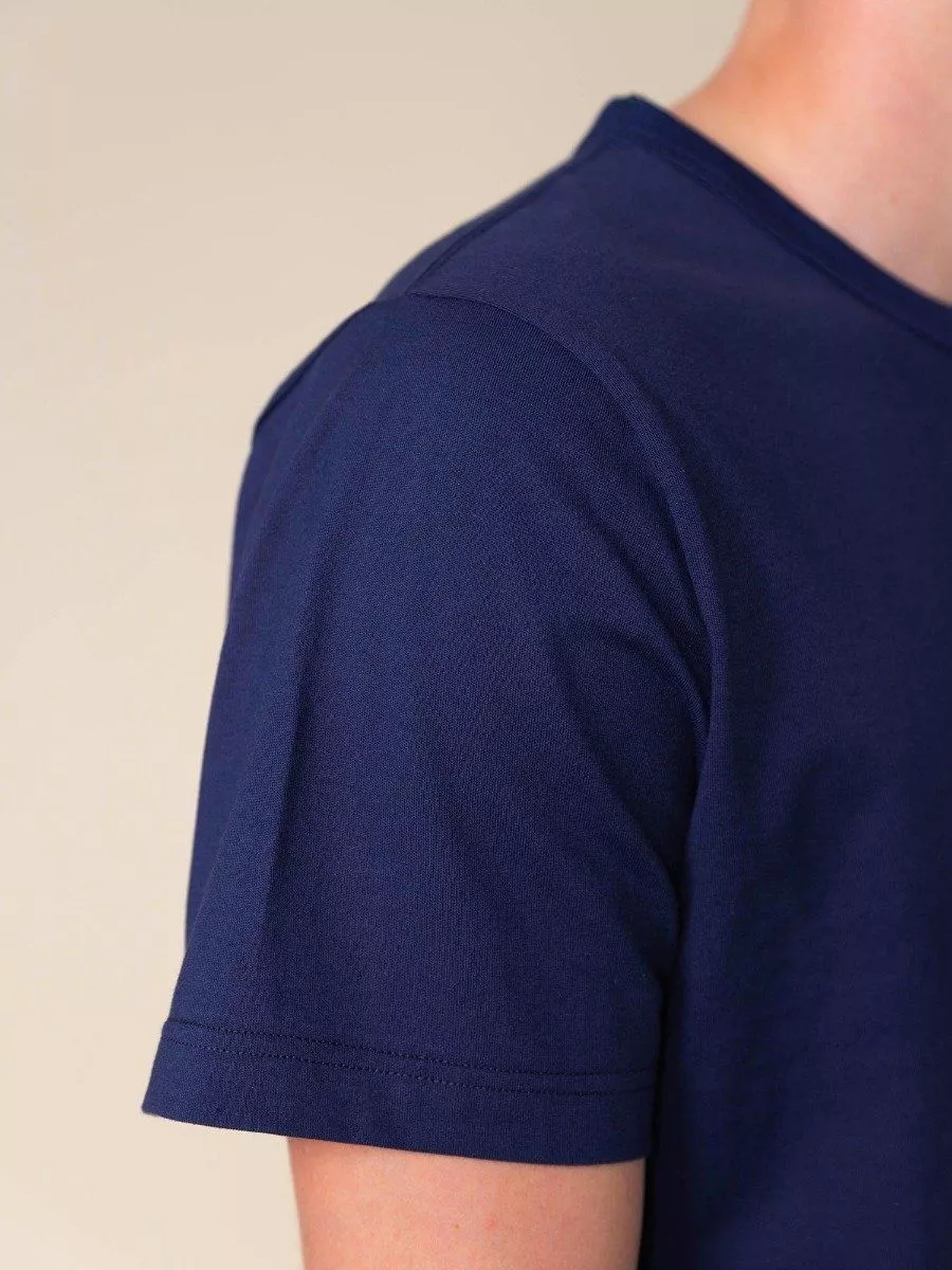 T-shirt en Coton BIO Homme Éthique Bleu Marine amt. Studio – Marché Commun